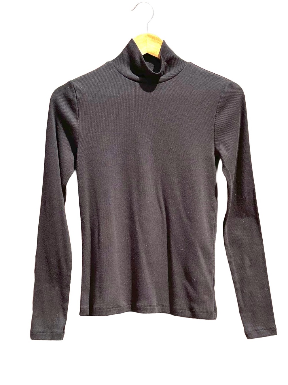 GAP Mock Turtleneck Mock Neck Black Ribbed Size S Small 90s Y2k Minimalist